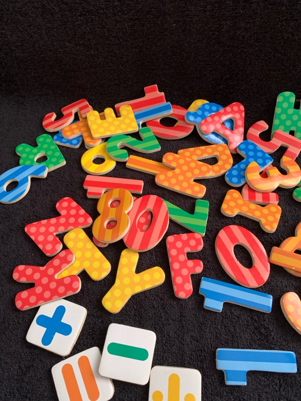 Wooded Magnet Alphabet Upper Case with Numbers and Mathematic Symbols - Picture 2 of 5